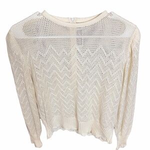 Chic Cream Women's Knit Sweater